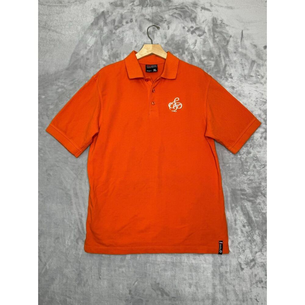 Southpole Polo Shirt Mens XL Orange Short Sleeve Authentic Collection Logo Vtg